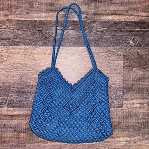 Beautiful Blue Crocheted Bag